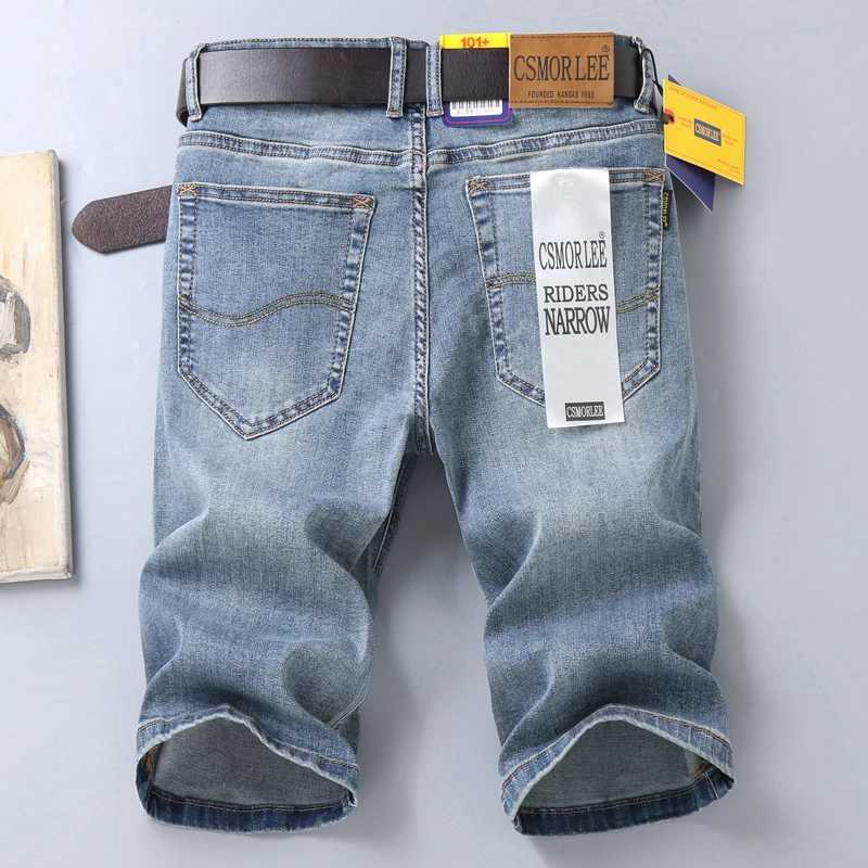 Summer brand stretch thin Bermuda mens denim jeans mens knee length soft Ropa Hombre shorts W241226