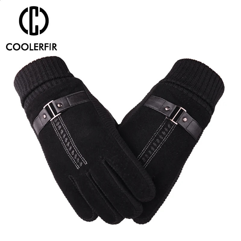 Touch Screen Winter Warm Mens Gloves Genuine Leather Casual Gloves Mittens for Men Outdoor Sport Full Finger Glove ST030 241226