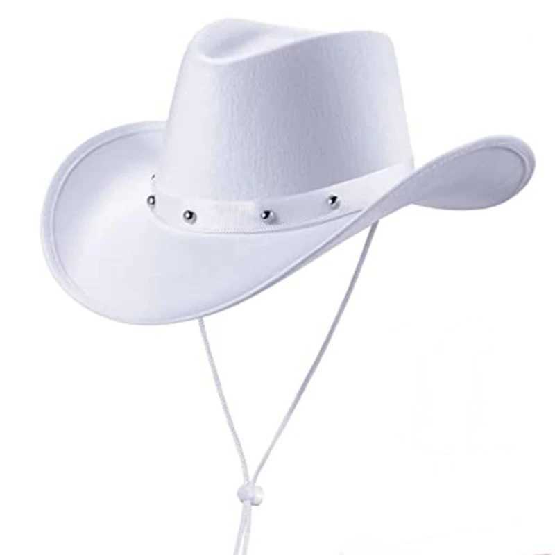 Felt Cowboy Hat Western Wide Brown Hat Womens Halloween Role Playing Party Hat Costume Fedora Cs Costume Studio W241225