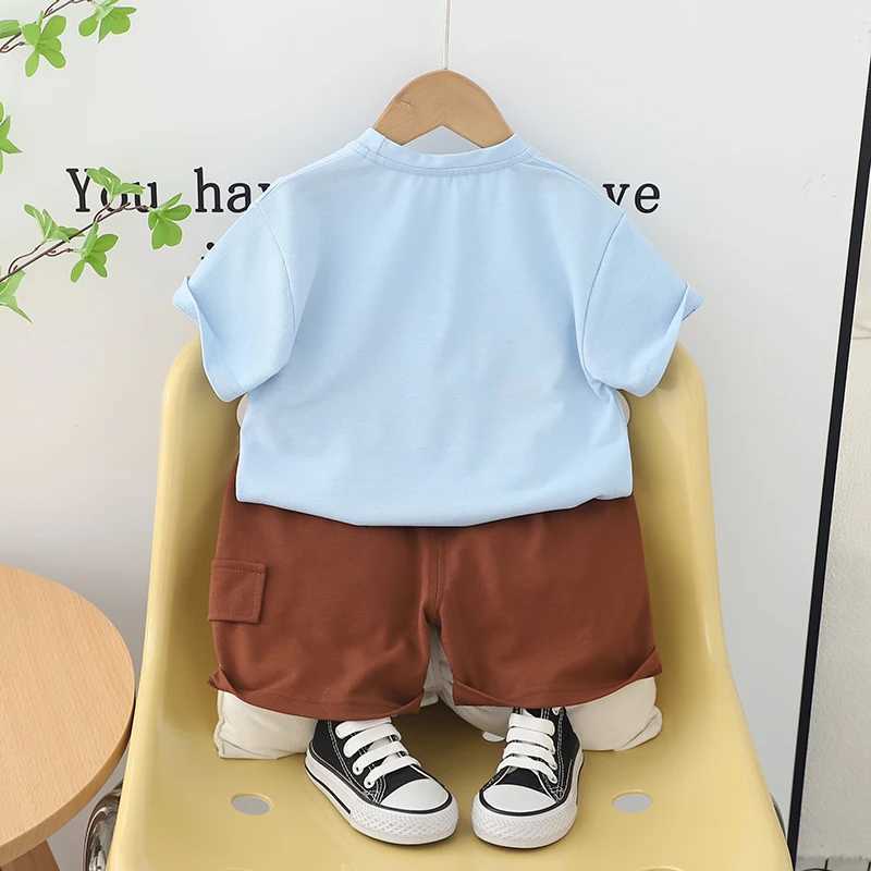 Clothing Sets New Summer Toddler Baby Boys Clothing Suits Children Cartoon T shit Shorts 2PCS Set Kids Baby Clothes OutfitsY2412252P0N