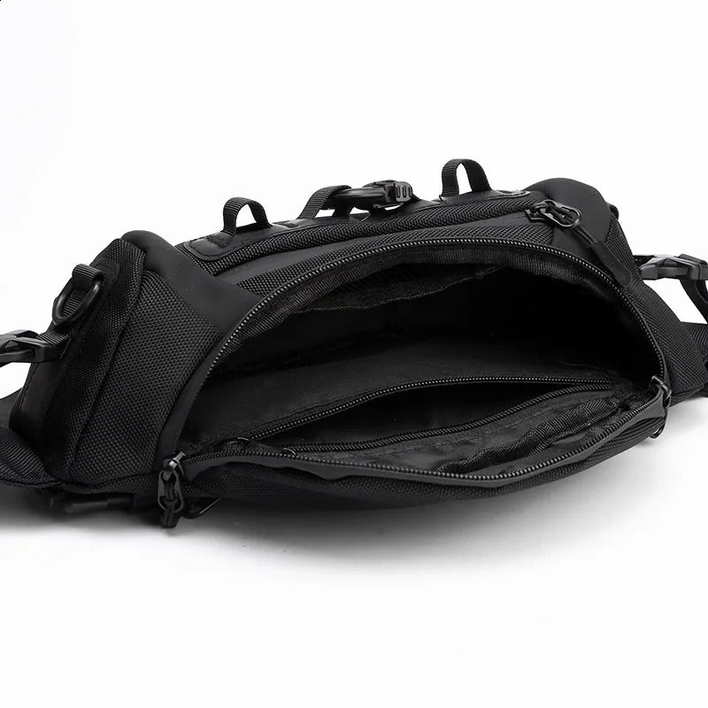 Fashion Men Waist Bag Outdoor Sports Tactical Fanny Pack Multifunction Waterproof Male Chest Bag Mens Crossbody Bags Bum 241223bj