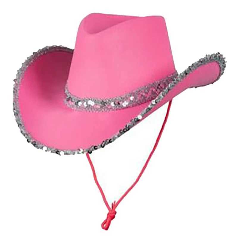 Sequined denim hat adult denim hat denim party performance hat W241225