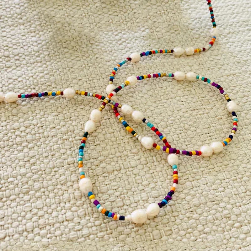 Women Natural Freshwater Pearl Sunglasses Chain Bohemian Colorful Beads Glasses Strap For Man Sunglasses Holder Fashion Jewelry 241226