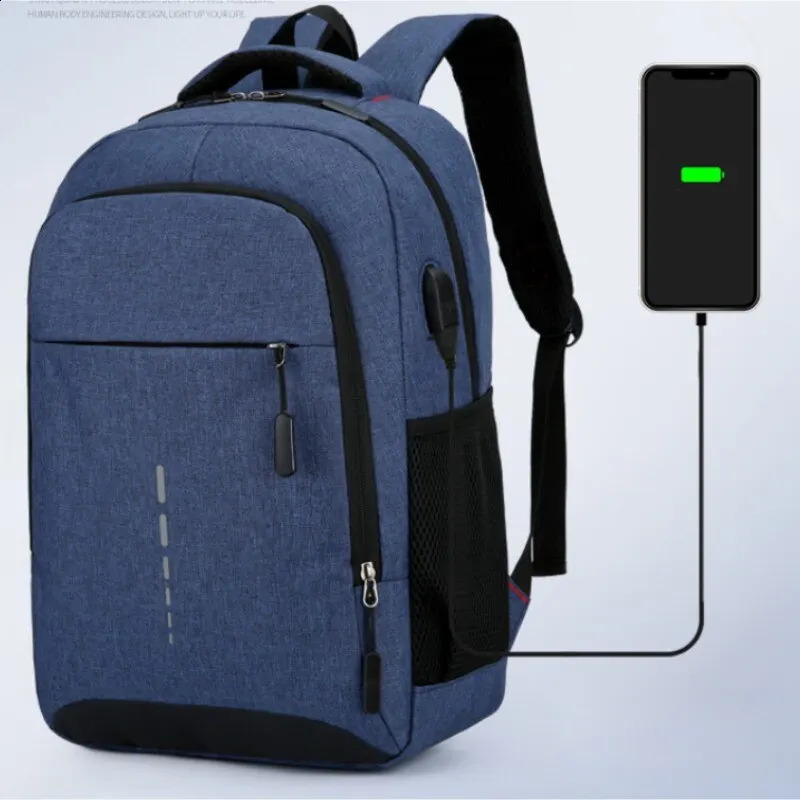 Mens BackPack LargeCapacity Simple Fashion Travel Female Student ComputerBag 241226