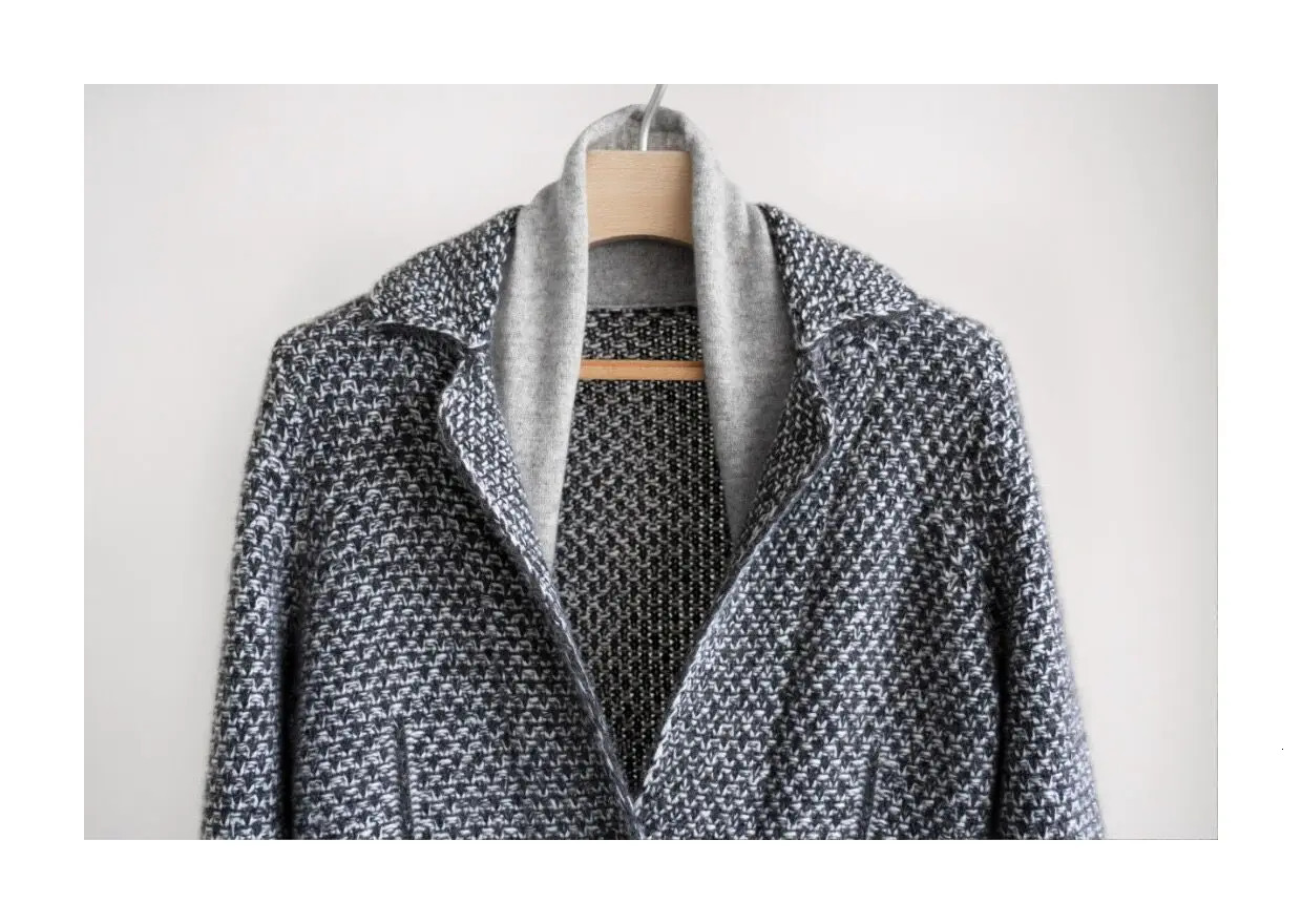 Autumn Winter 100 Cashmere Wool Women Sweater Tailored Collar Two Piece Knit Cardigan French Casual Soft Suit Tops 241225