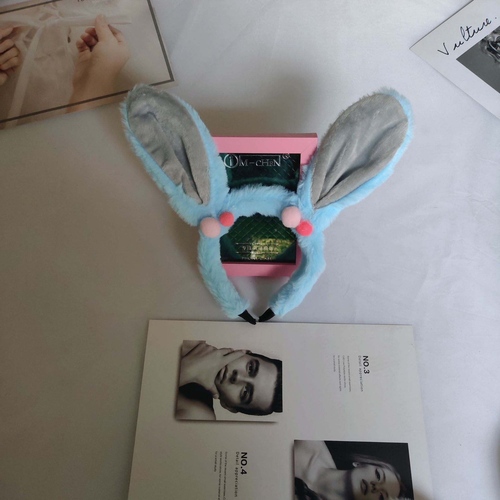 New rabbit ear plush headband Easter Korean version cute children's face wash headband amusement park holiday performance hair accessories