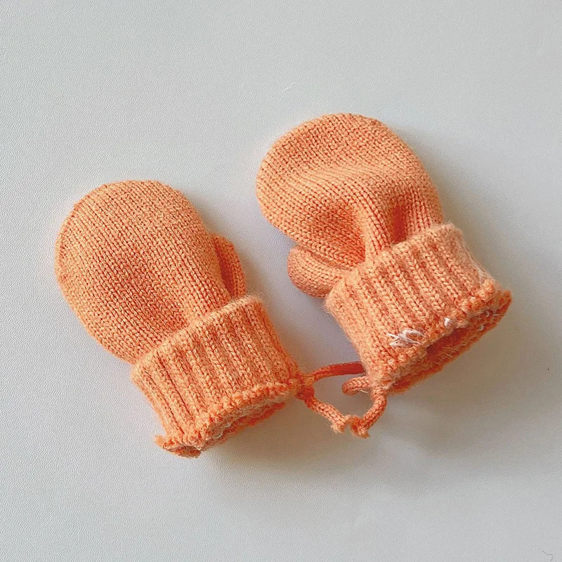 Wool Baby Winter Gloves Candy Color Halter Kids Mittens for Children Girls Boys Accessories Warm Knitted 14Y 241225