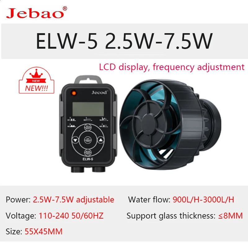 jebao fish tank mini wave pump ELW EOW WIFI coral aquarium intelligent surf pump oxygenation wave pump flow making pump 241225