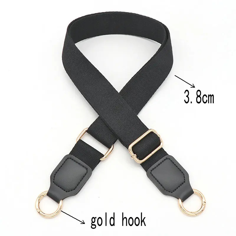 black Inclined shoulder bag 3.8cm 5cm wide bag strap belt accessories DIY Single shoulder bag belt handle 90~135cm adjustable 241225