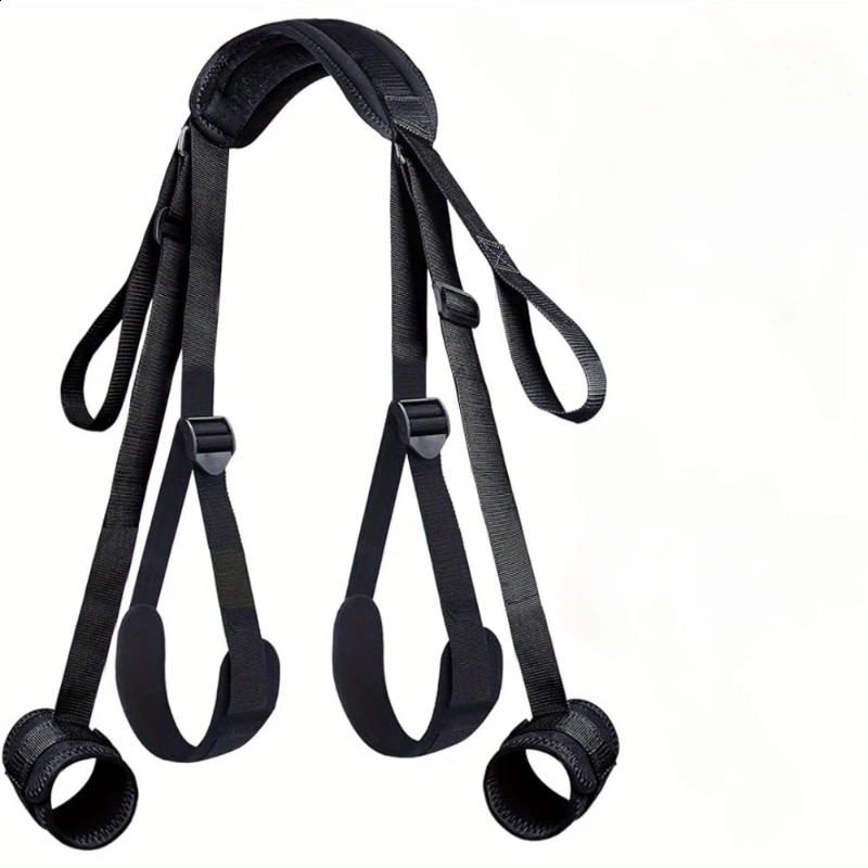 Sex Toys BDSM Bondage Restraints Couples Bondage Straps with Handcuffs Adjustable Neck To Wrist Thigh Sex Restraint Set Adult 241226