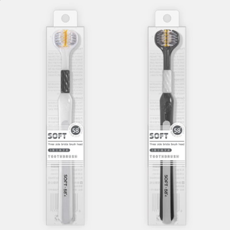 Three Sided Soft Hair Tooth Toothbrush Adult Toothbrush Ultra Fine Soft Bristle Oral Care Teeth Brush For Oral Health Clean 241226