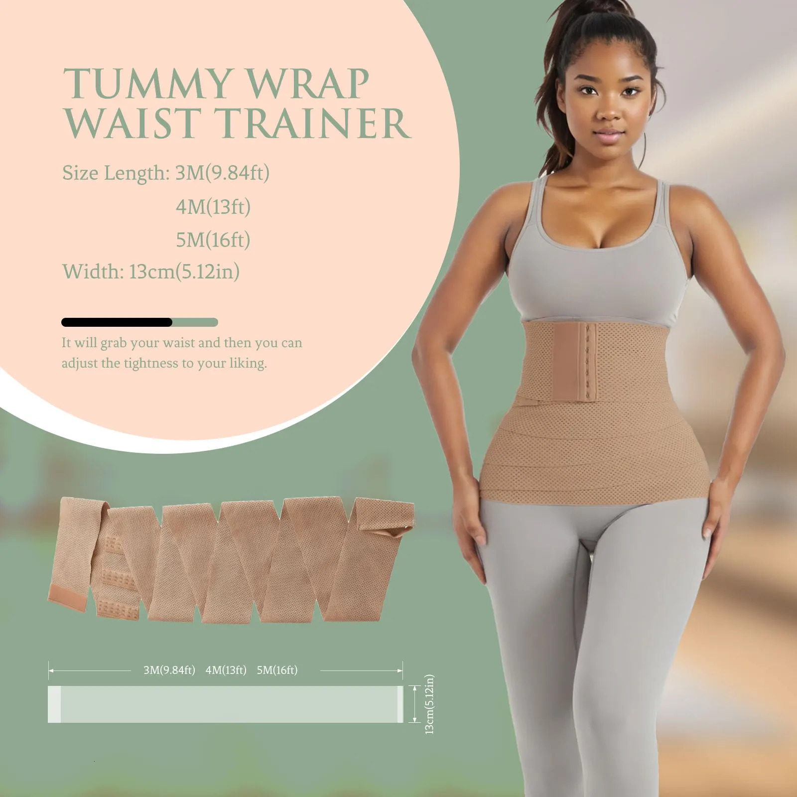 Women Waist Trimmer Belt Tummy Control Waist Cincher Stomach Belly Wrap Abdomen Slimming Shaper Waist Bandage Wrap Trimmer Belt 241225