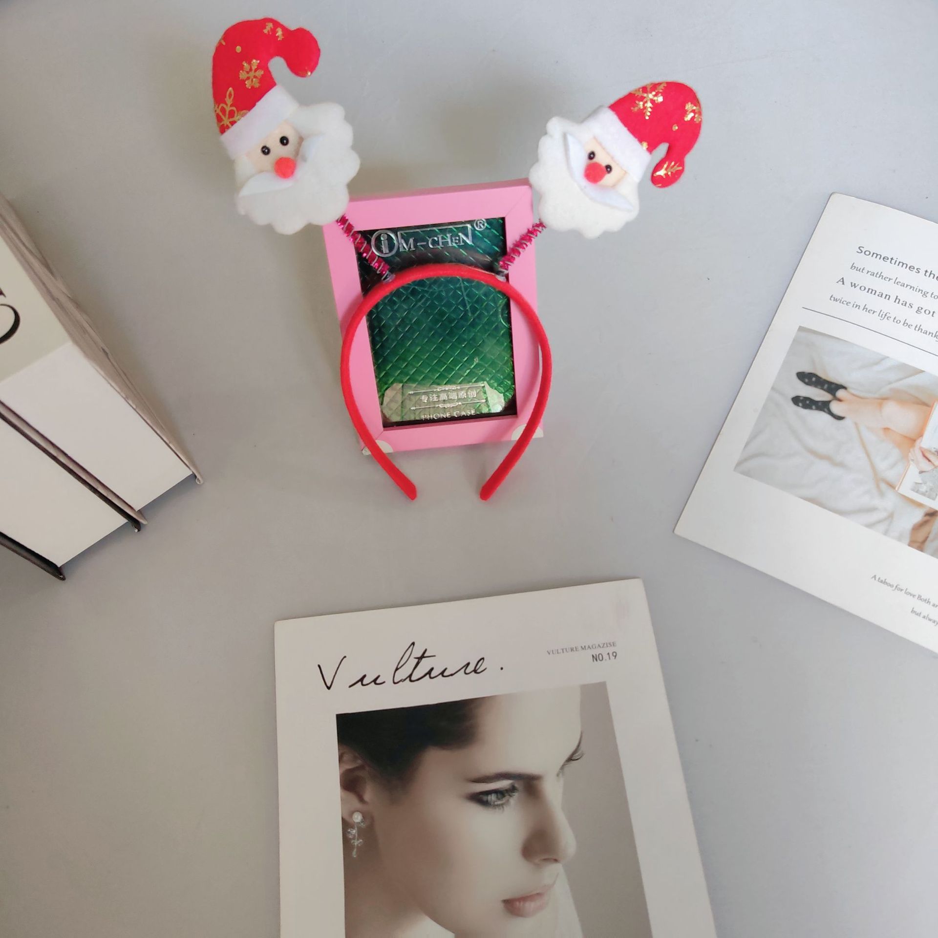 Celebrate Festively with Novelty Christmas Elf Hair Band Featuring Frosty Snowmen and Cheerful Deer