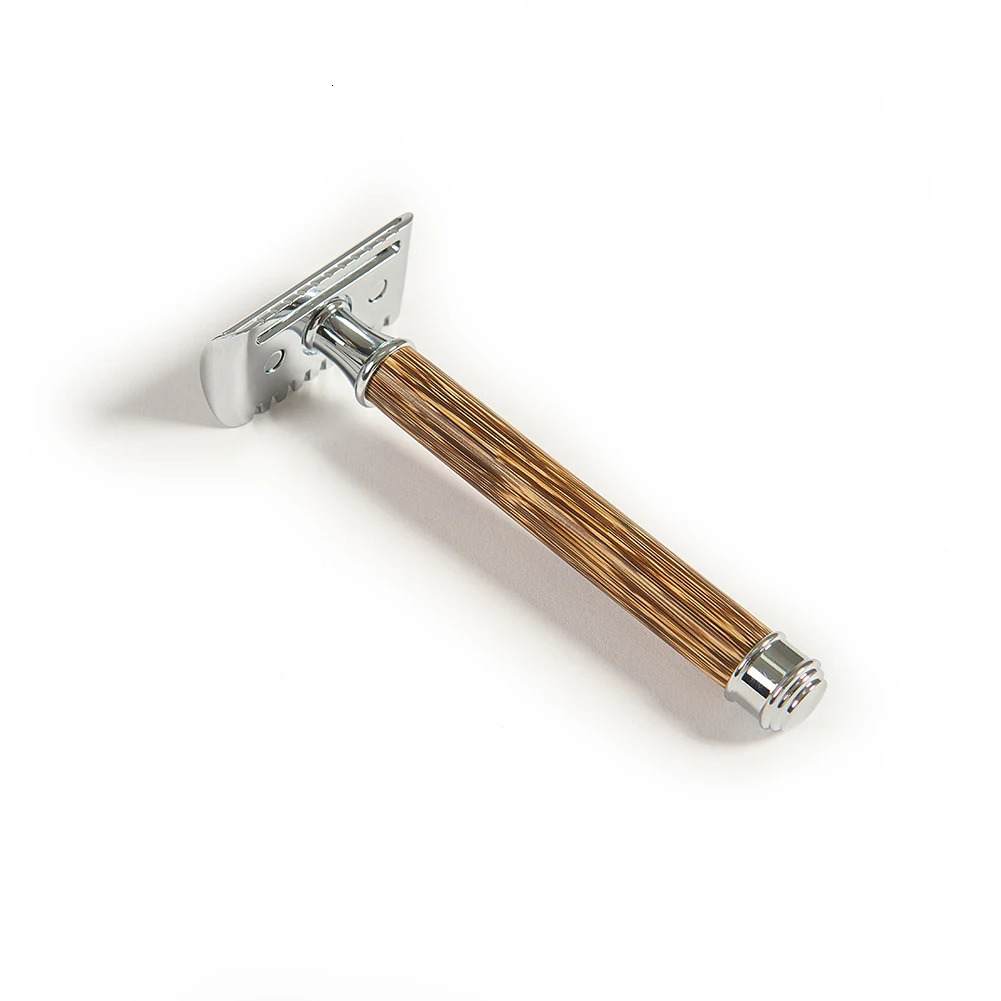 Colorlamb Men Safety Razor Wooden Handle Zinc Alloy Double Edge Comb Head Classic Manual Razor Shaver for Man 241225