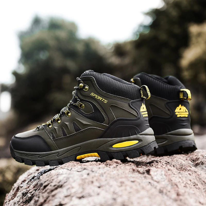 Mens Hiking Boots Autumn Winter Trekking Shoes Waterproof Leather Boots Men Women Outdoor Non-slip Climbing Boots Size 241225