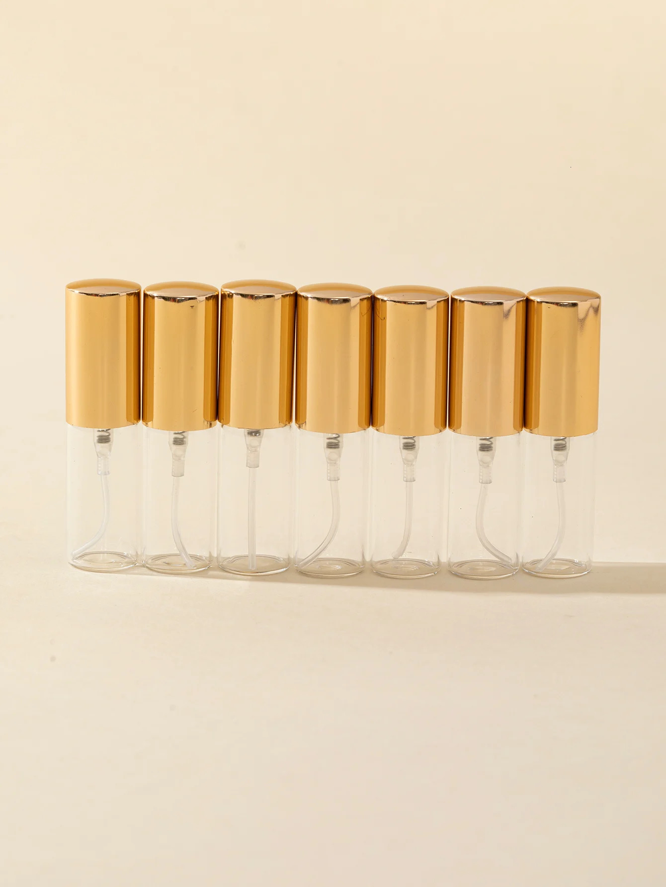Wholesale 35/piece 5ml10ml15ml local tyrant gold transparent glass thickened spray bottle mini perfume bottle travel size 241225