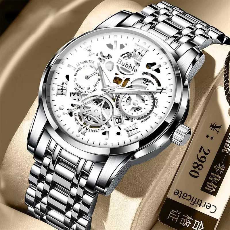 New Arrival UTHAI Mens Fashion High end Luxury Quartz Watch Waterproof Roman Hollow Mens Watch V009 Z241226