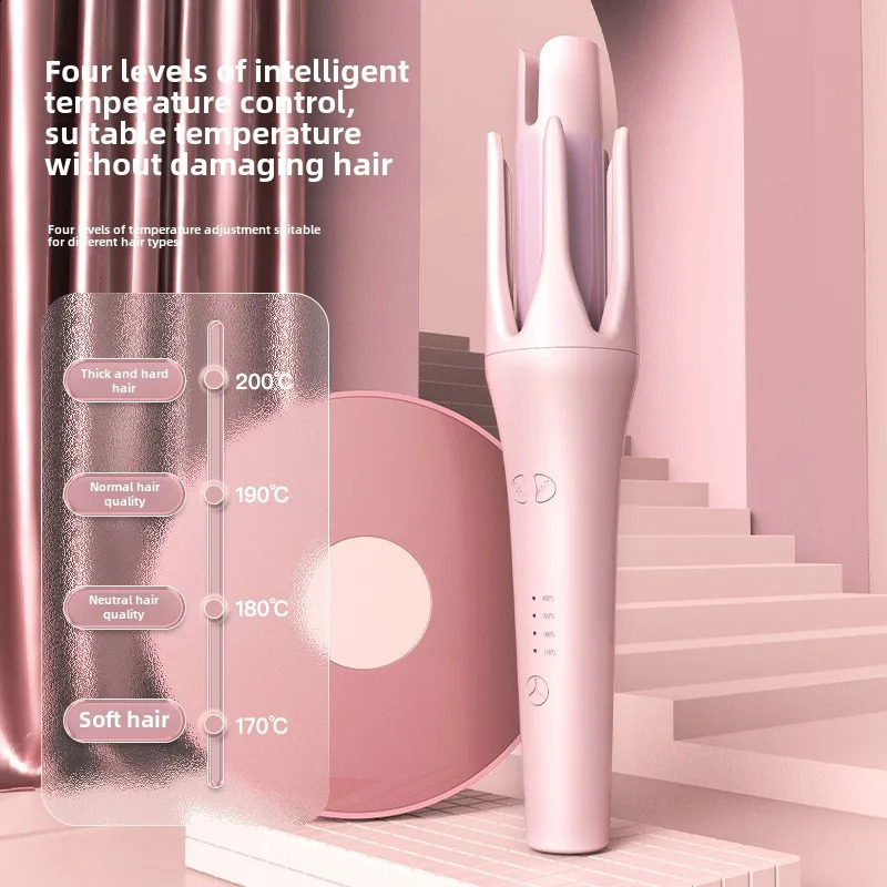 Fully Automatic Hair Curler Portable Curling Wand with Anti-Scald Hair Curling Iron Anti-Tangle Hair Curler for Hair Styling 241226