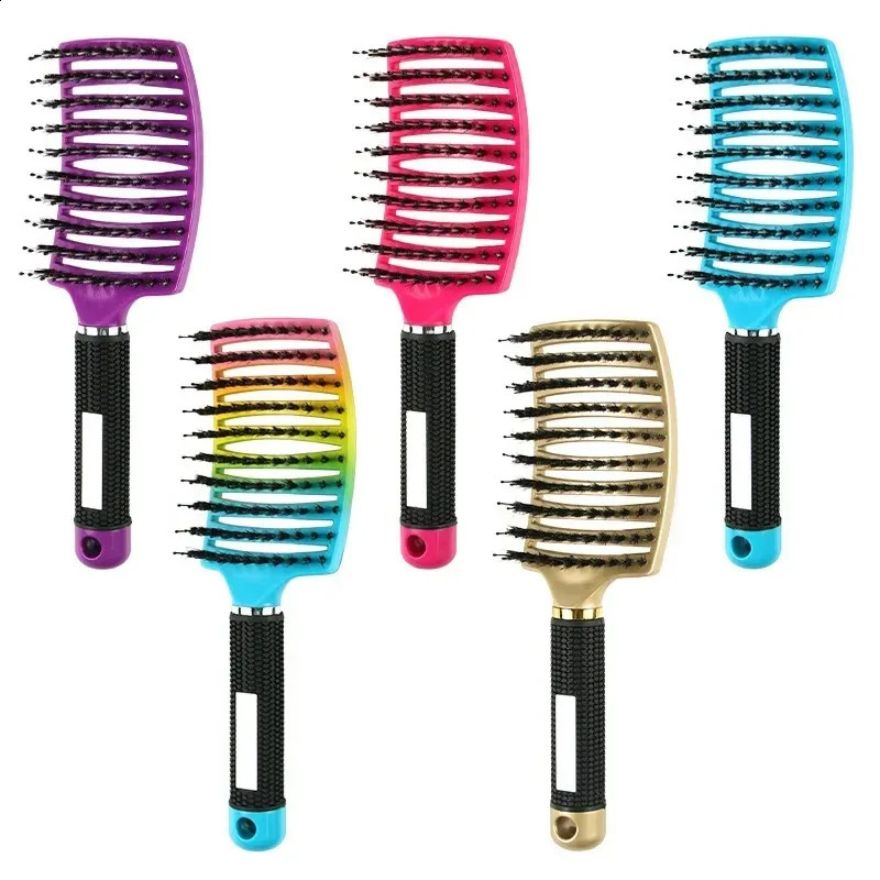 Anti Klit Hairbrush Women Female Hair Scalp Massage Comb Bristle nylon Hairbrush Wet Curly Detangle Hair Brush For Salon 241225