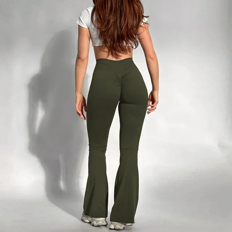 High Waist Workout Yoga Leggings Fitness Butt Lifting Scrunch Sports Gym Pant 241225