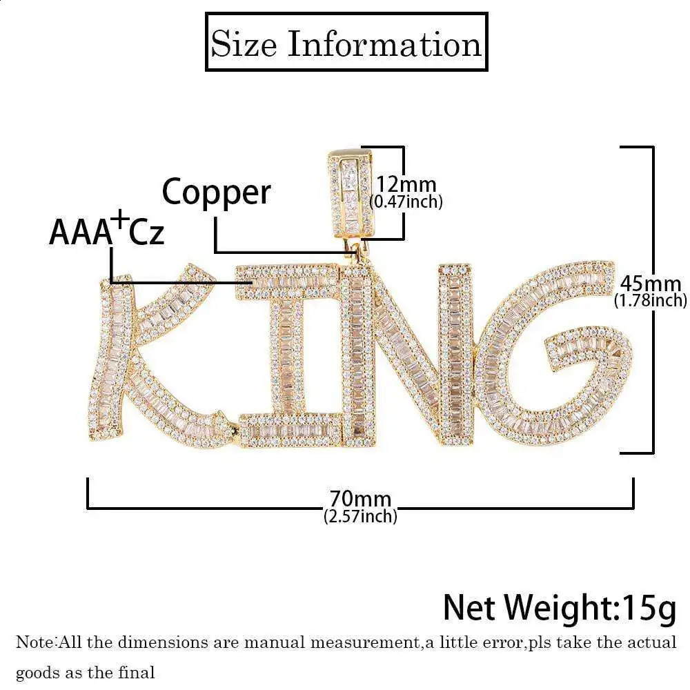 Hip Hop Custom Name Diamond Letter Personalized Zircon Jewelry Luxurious Pendant Necklace 241226