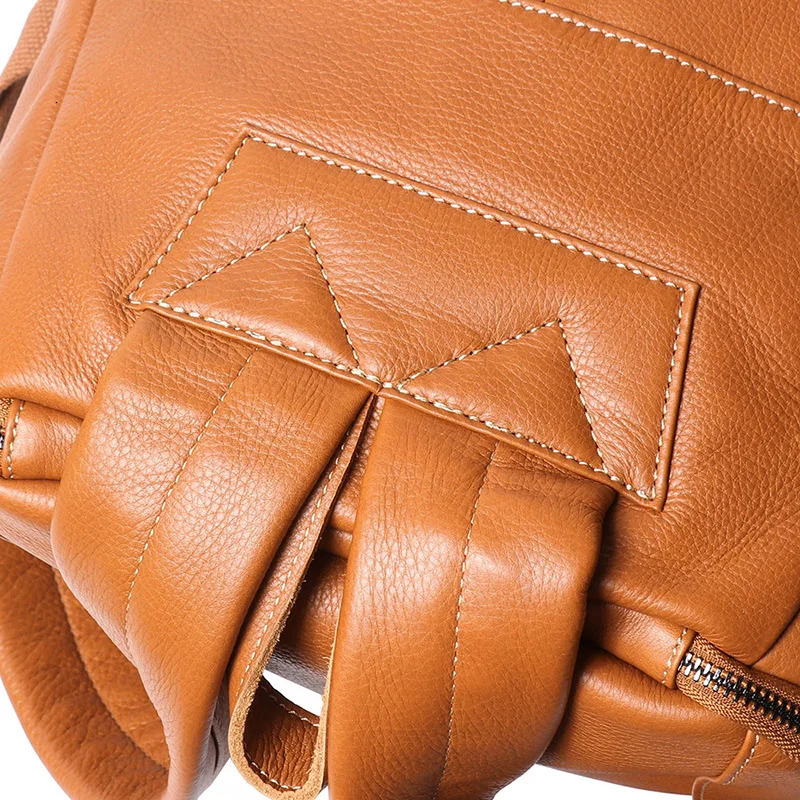 Genuine Leather Outdoor Backpack Youth School Backpacks Vintage Mens Bookbag 15.6 Notebook Backpack Woman University Backpack 241225