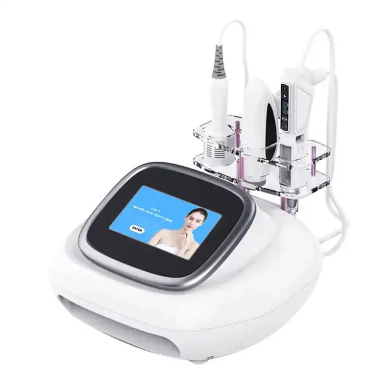 Multifunction 3 In 1 RF Cold Hammer Pore Shrinking Facial Firming Anti Wrinkles No Needle Portable Mesotherapy Jet Peel Injector Skin Moisturizer Mach