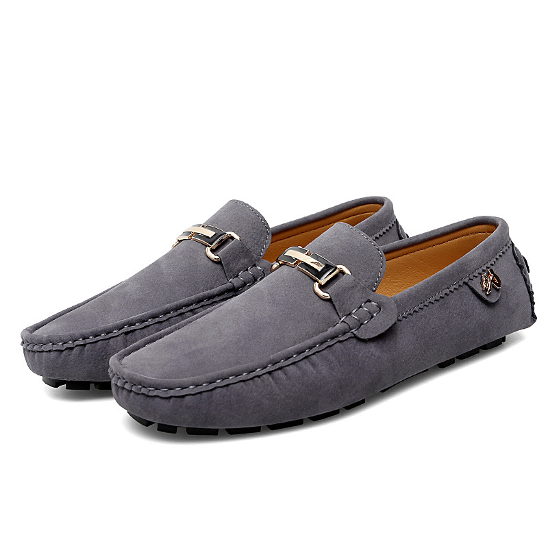 Spring Men Casual Shoes Flat Bottom Versatile Driving Simple Leisure Loafers Shoes Outdoor Triple Black Grey Red Free shipping