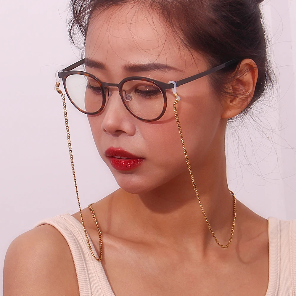 Waterproof Hypoallergenic Stainless Steel Gold Plated Link Chain Freshwater Pearl Chain Sunglasses Chain For Woman Accessories 241226