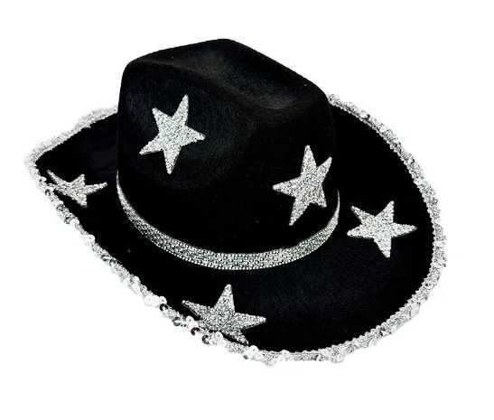 Womens Rhinestone Star Cowboy Hat Wide Brim Diamond Shining Western Cowboy Hat C Used for Wedding Music Clothing Party W241225