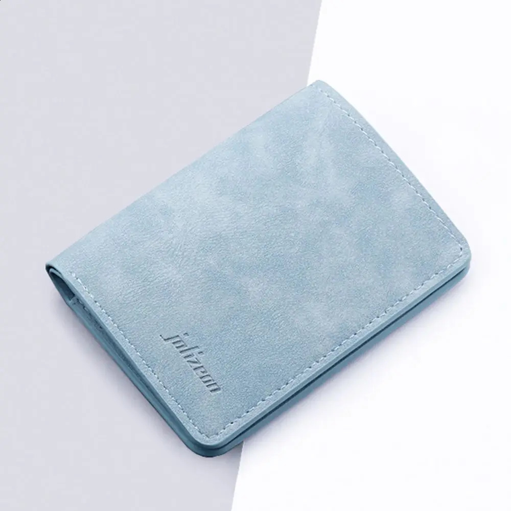 Style Mini Thin Men Wallet Card Holder Purse Coin Pouch Card Holder Short Vertical PU Leather Wallet Change Money Pouch 241224