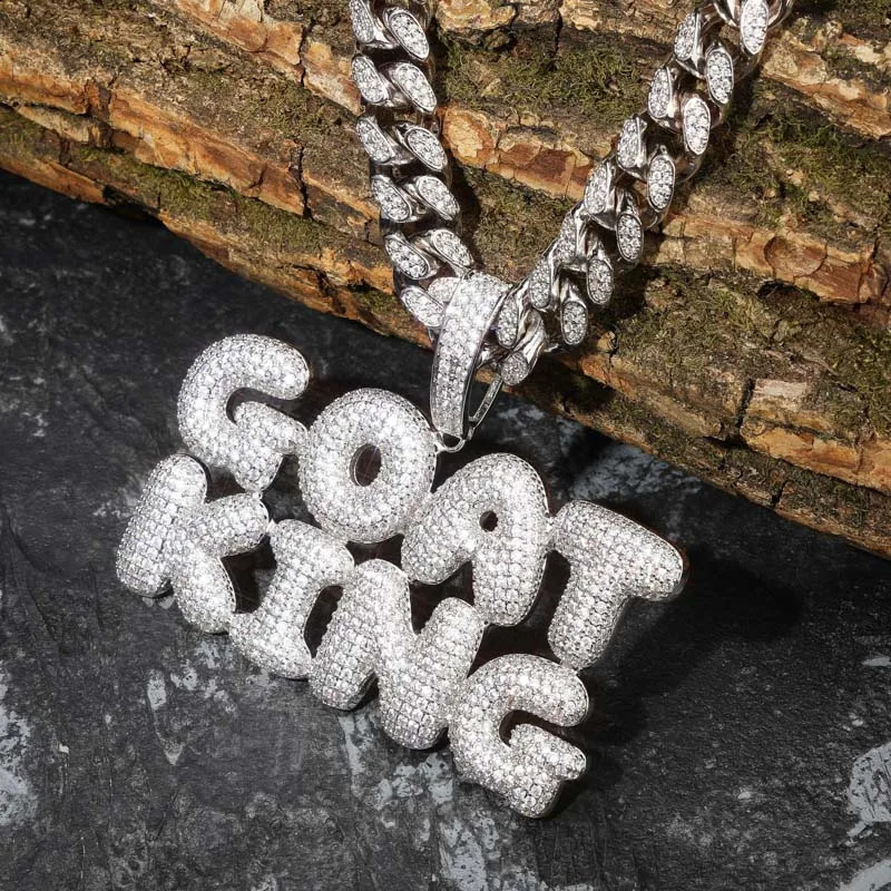 TOPGRILLZ With Cuban Chain Custom Name Letters Iced Out Pendants Necklaces Mens Zircon Hip Hop Jewelry For Gift 241226
