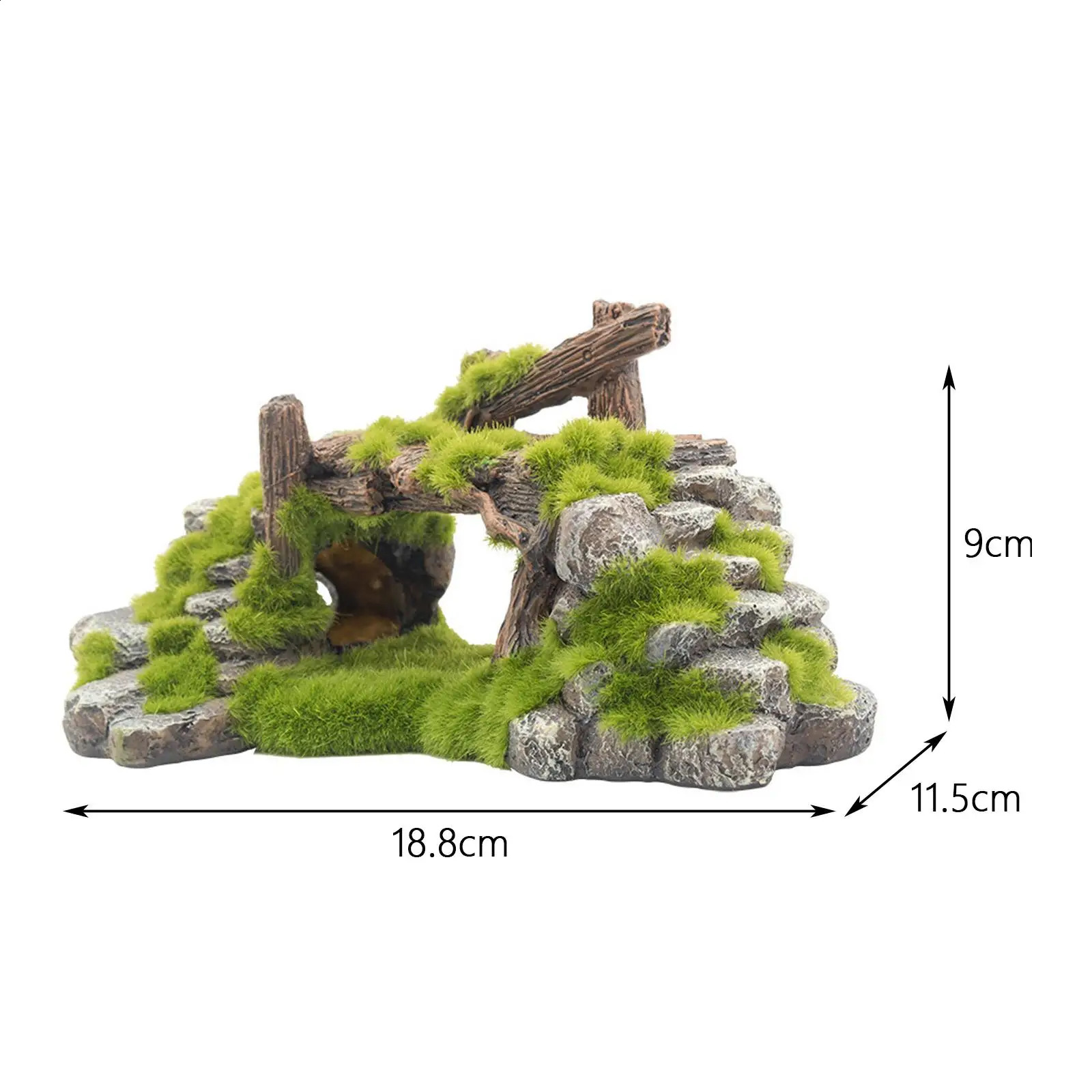 Aquarium Rockery Hideaway Aquatic Caves Multifunctional Bridge Ornament Fish Tank Decoration for Table Desktop Decorative 241225