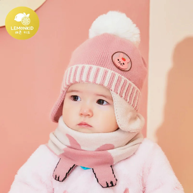 Cute Double Wool Pompom Baby Hat Children Cap Warm Autumn Winter Hats For Kids Boys Girls Knitted Warmer Beanie Caps Bonnet 241225