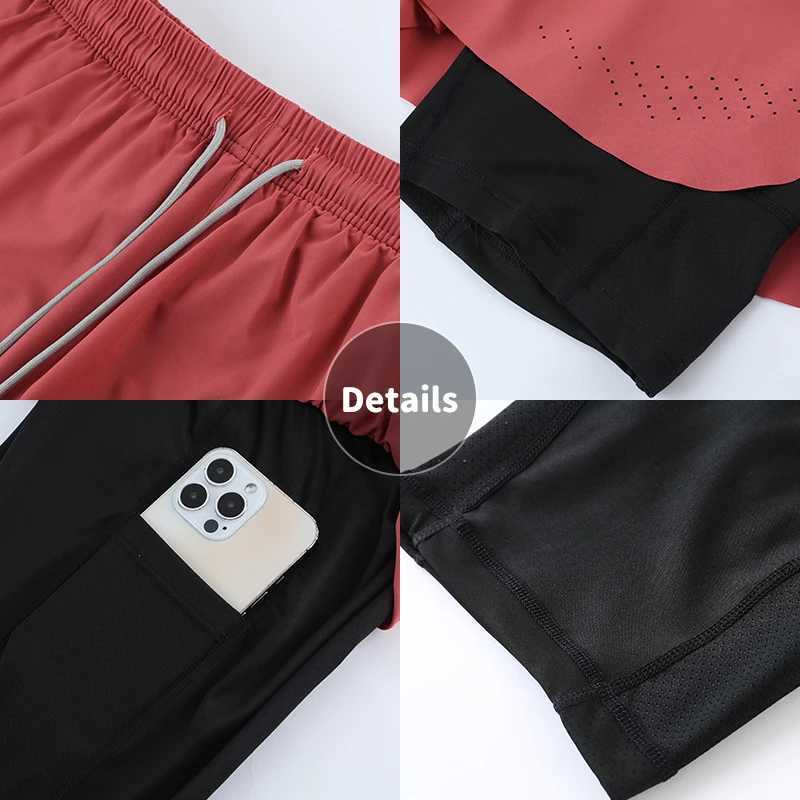 New Summer Running Shorts 2-inch Sports Slow Running Fitness Shorts Fast Drying Breathable Fitness Casual Shorts Mens Training Shorts 266 W241226