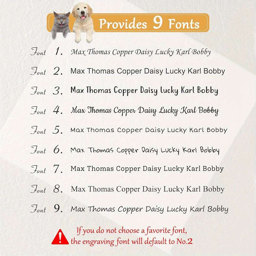 Personalized Engraved Name Tags Cats Dogs ID, Name, Phone Number, Address, Label. Prevent Loss With Custom Paw-shaped Dog Clear, Durable, And Non-fadi