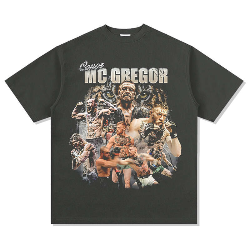 American Mouth Cannon Connor McGregor Printed Short Sleeve T-shirt Cotton Round Neck Hoodie