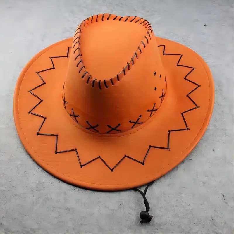 Western cowboy hat Mongolian hat grassland sunshade summer outdoor travel knights top hat W241225
