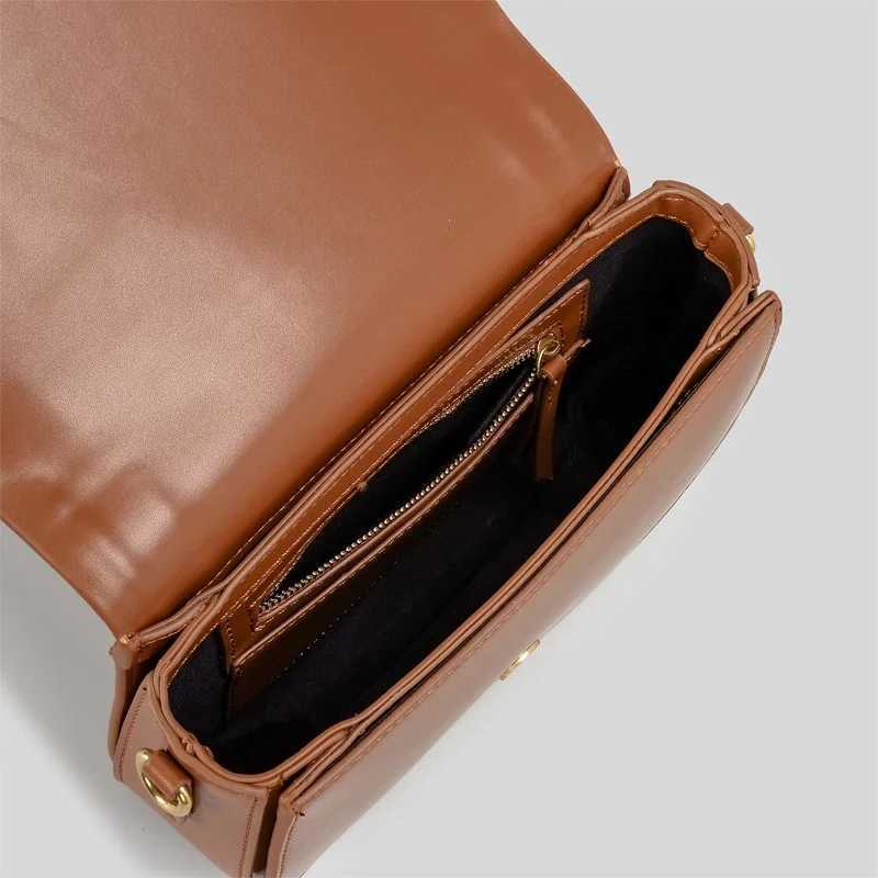 Fi Small Flip Cover Bag Designer Broadband Saddle Shoe Bag Luxury PU Leather Cross Bag Trend Small Party Wallet 2024 Y241225