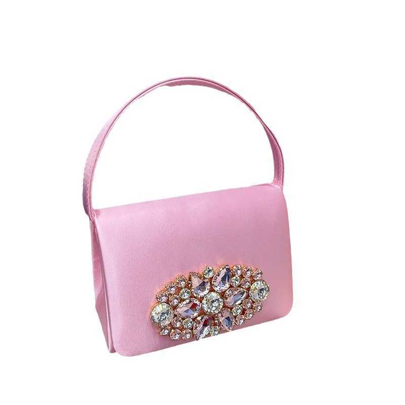 French Style Small Fragrance Socialite Evening Bag Shiny Rhinestones Handbag Small Tote Bag Luxury Hobo Bags 241226