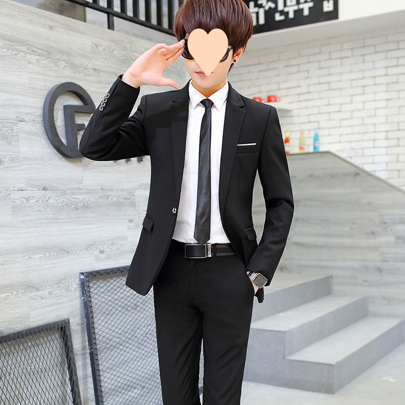 X12251Business professional slim best man small suit groom wedding dress Korean style formal suit