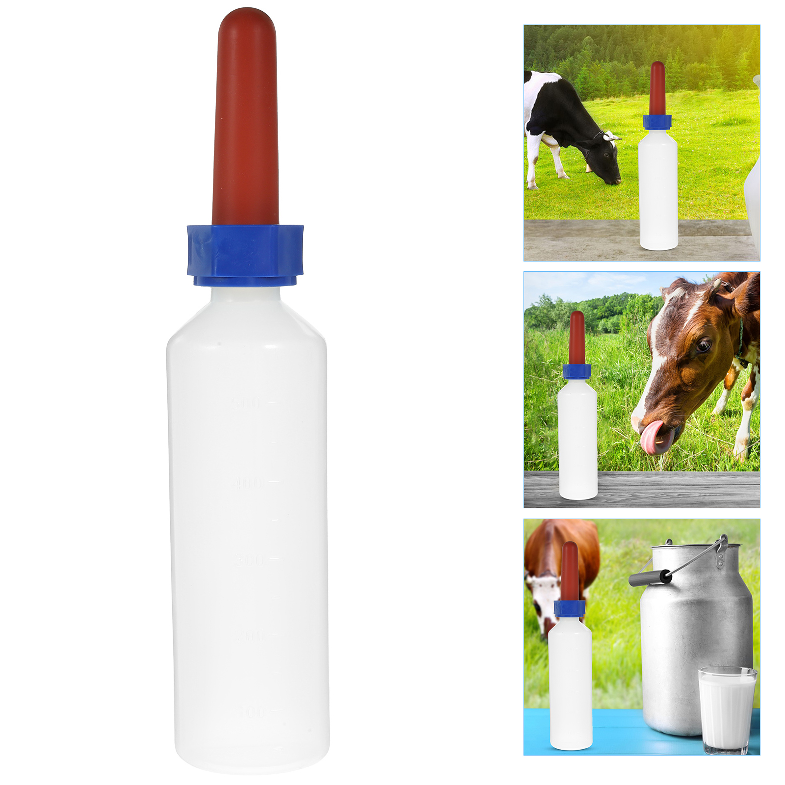 Small Milk Bottle Toddler Kids Water Bottles Steamer Silica Gel Sheep Cow Feeders