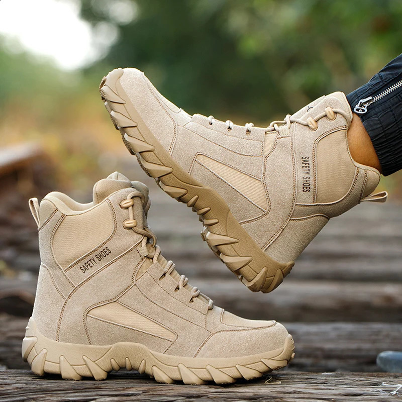 Steel Toe Boots for Women Lightweight Industrial Construction Boots Work Safety Shoes Hiking Boots Indestructible Shoes 241226