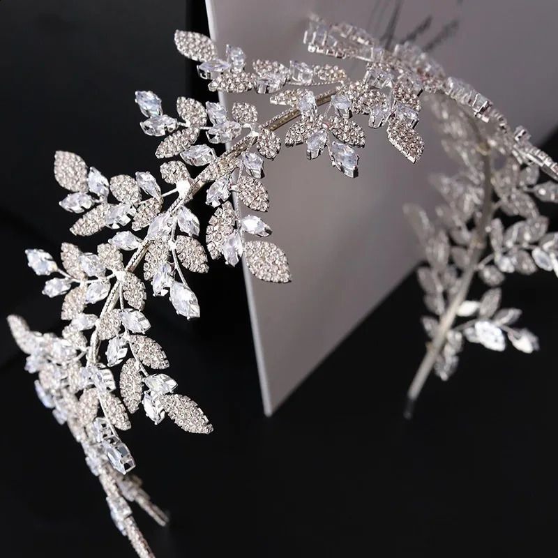 Bridal Headband Zircon Crystal Princess Wedding Headdress Bride Tiaras Crowns Women Party Prom Hair Jewelry Headpieces 241225