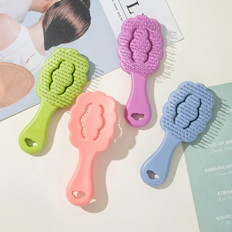 Cloudy Rib Comb for Women Girls Fluffy Hair Brush Salon Hairdressing Comb Head Massage Hair Comb Barber Hair Styling Hair Comb 241225