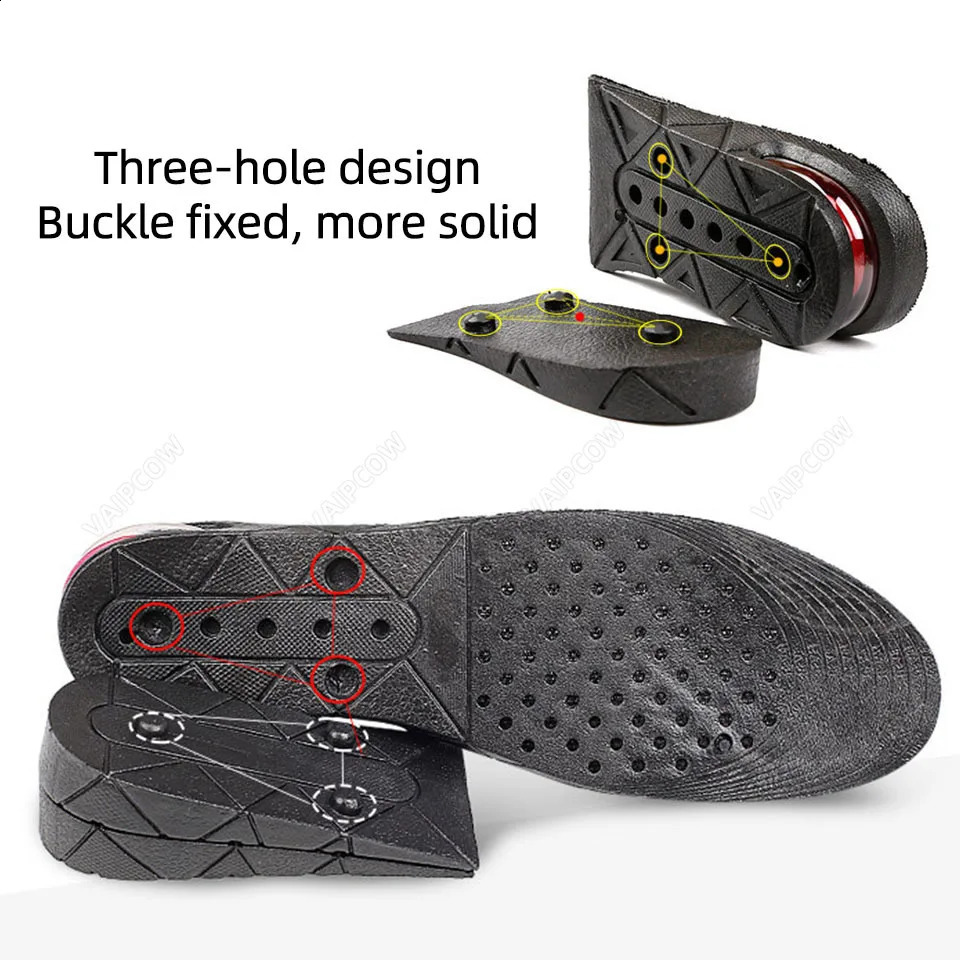 3-9cm Invisible Height Increase Insole Cushion Height Adjustable Shoe Heel insoles Insert Taller Support Absorbant Foot Pad 241226