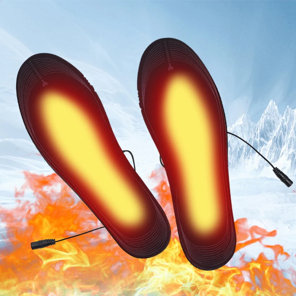 Unisex Heated Shoe Insoles Washable Rechargeable Heated Insoles Adjustable Temperature Multifunctional for Winter Outdoor Sports 241226