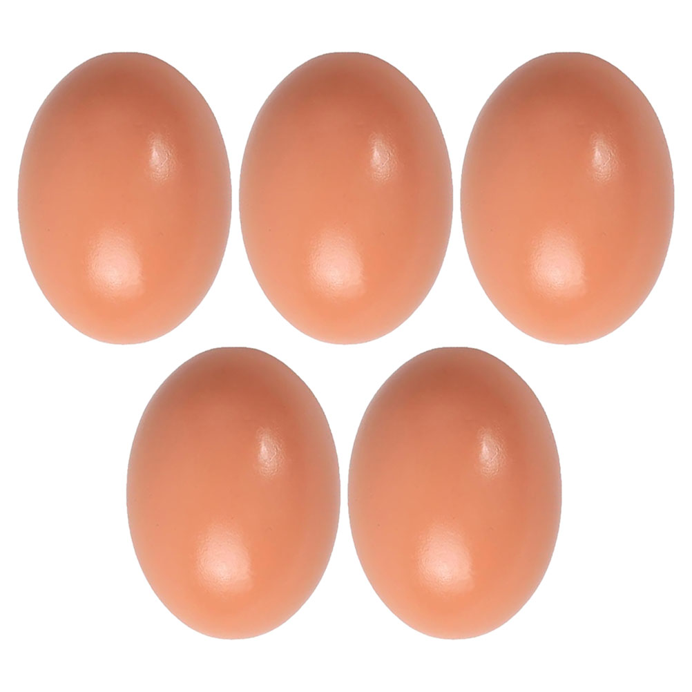 5 Pcs Egg Imitation Fake Eggs Vivid Chicken Coop Toy Wooden Decors Supplies Blank Pretend Child