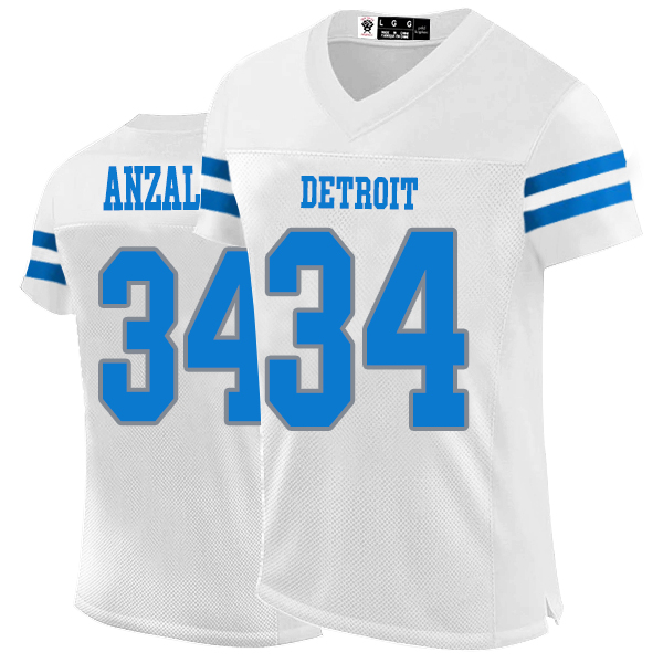 2024 American Football Jersey 14 St Brown 26 Gibbs Branch 34 Anzalone 97 Adan 73 Jackson 32 D'Andre Swift 70 Dan Skipper For ed Custom Any Name N