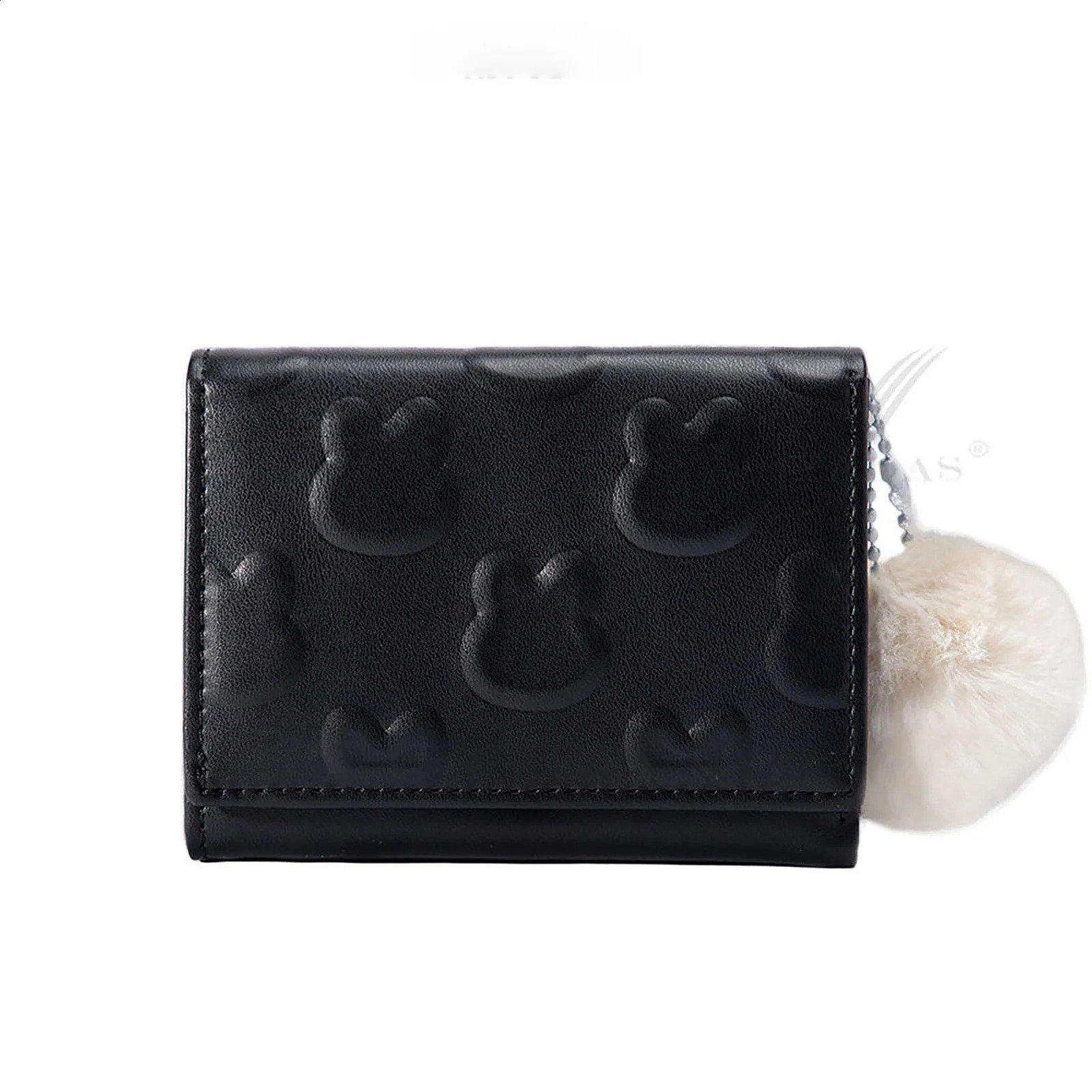 Cute Cartoon Rabbit Coin Purse Women Short Foldable PU Wallet Card Holder Pink Clutch Bags Trendy Candy Color Wallets 241224